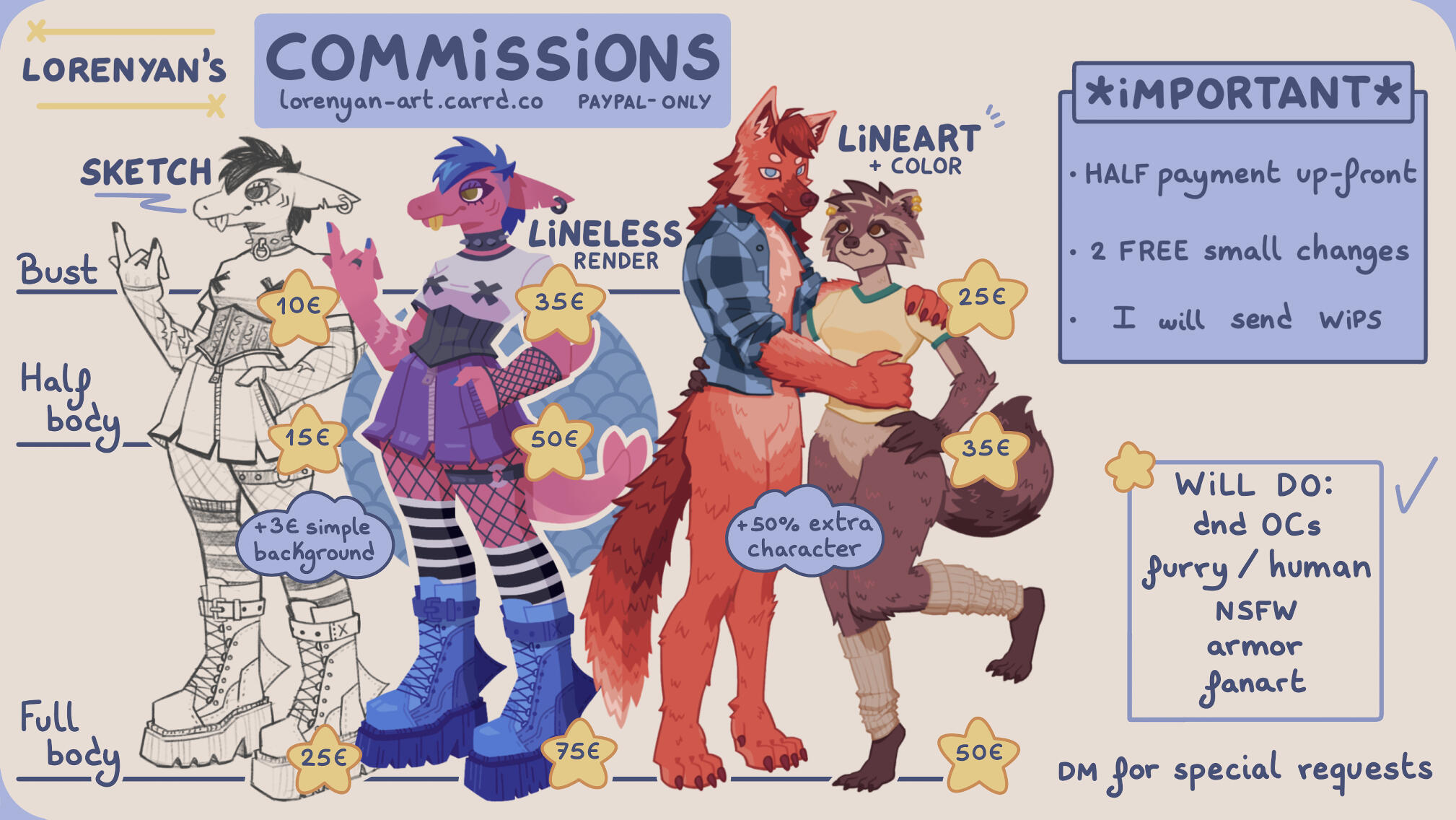 Lorenyan_art commission sheet Lorenyan_art commission sheet